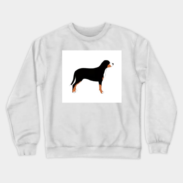 greater swiss mountain dog color silhouette Crewneck Sweatshirt by Wanderingangel